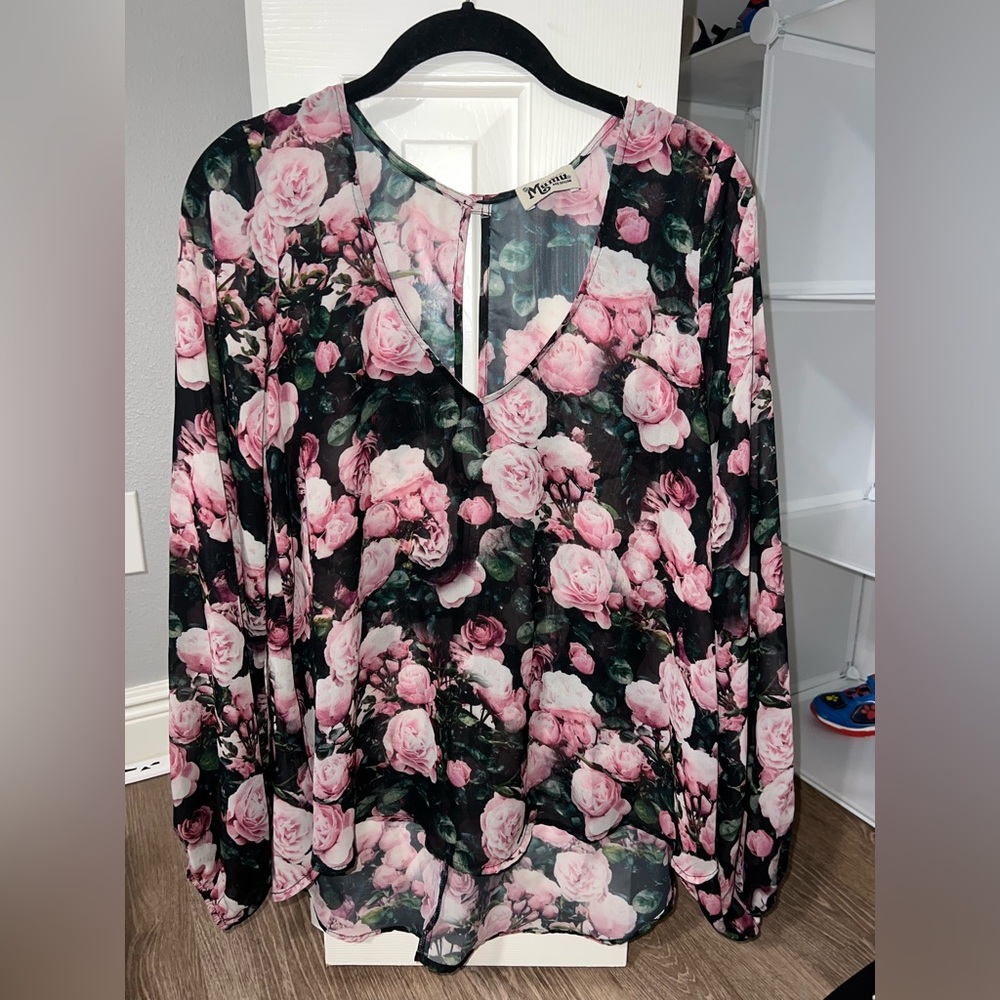 Show me your Mumu Chelsey Top Blouse Diana Rose Floral Boho Top